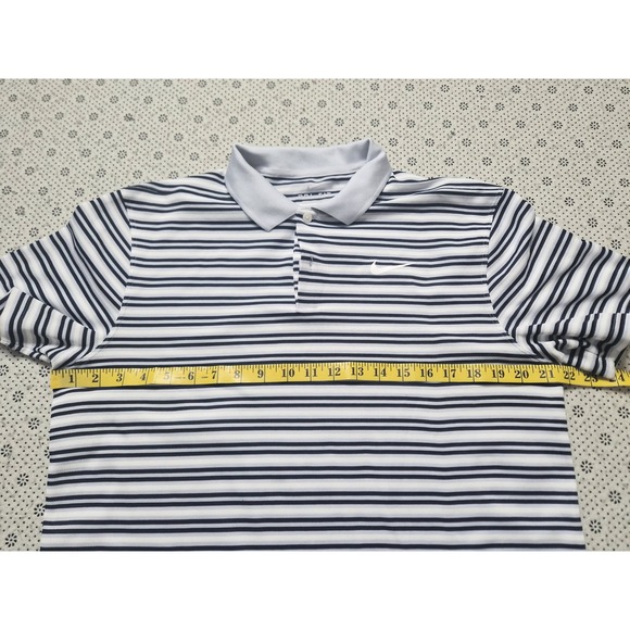 2 Nike Dri Fit Golf Polo Shirt Men's Size M Blue Short Sleeve Athletic - Picture 4 of 10